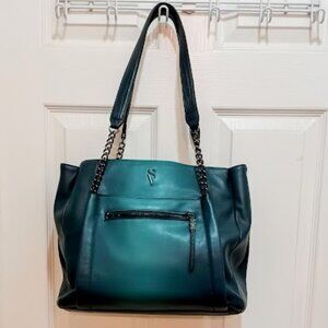 Simply Vera by Vera Wang turquoise large shoulder handbag with 9 compartments